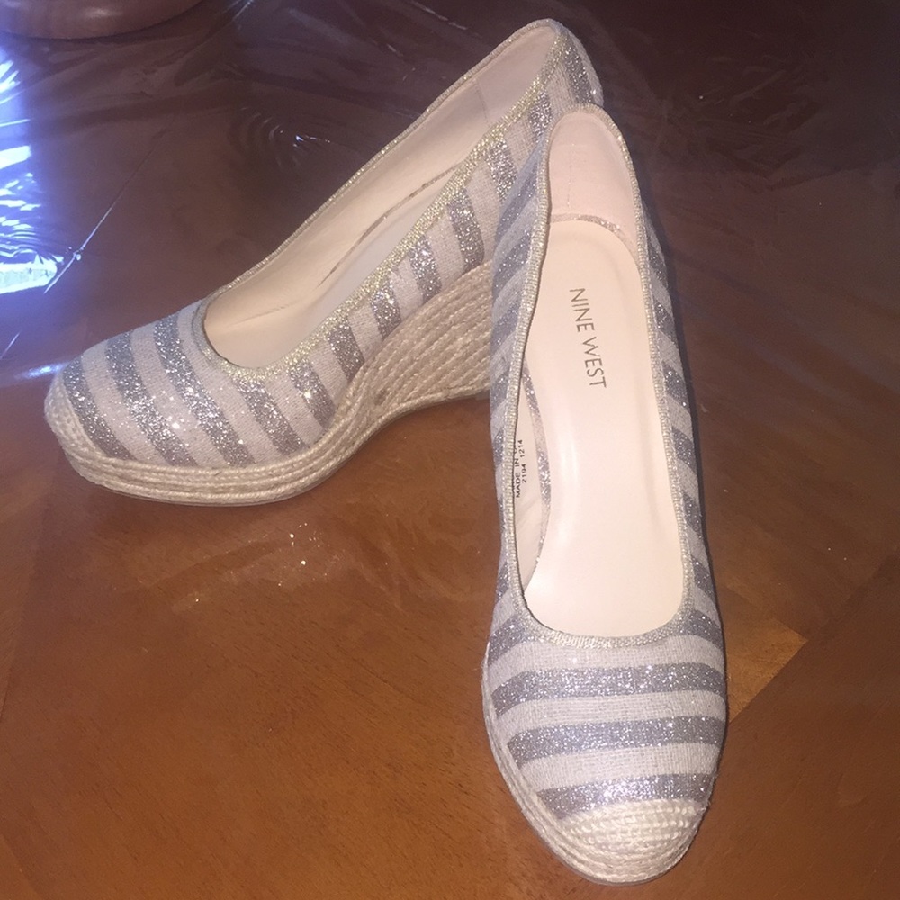 Canvas and Gold  Sparkle Espadrilles